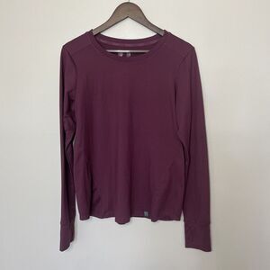 5.11 Tactical Women's Yelena Crew Long‎ Sleeve Layering Soft Warm Maroon Large